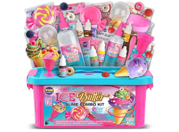 Gift Butter Slime Kit for Girls 10-12, FunKidz Ice Cream Soft Slime Making Kit Ages 8-12 Kids Slime Toys Ideal Birthday Party Present