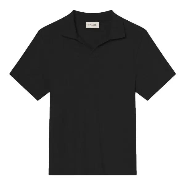 Jacquard Polo in Black
