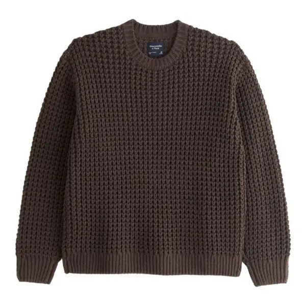 Chunky Waffle Crew Sweater