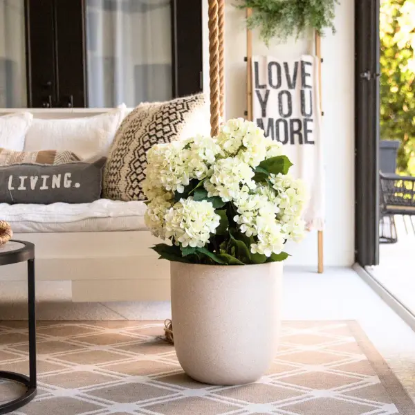 Faux Hydrangea Floor Plant