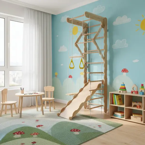 iYofe Foldable Indoor Pikler Triangle Climbing Gym Set For Toddlers & Reviews | Wayfair