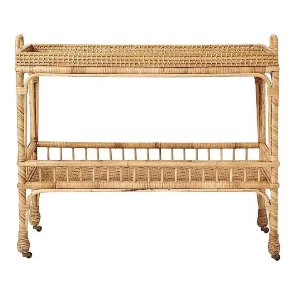 South Seas Rattan Bar Cart