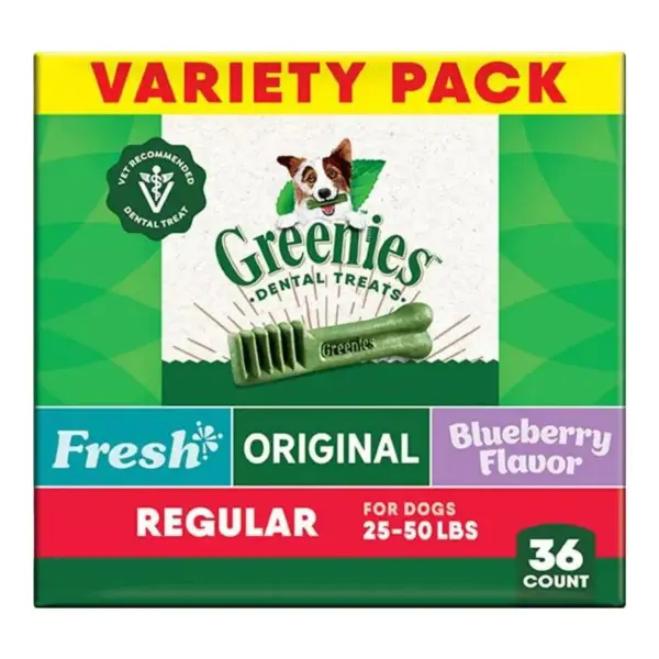 Regular Natural Original Adult Dog Dental Treats Variety Pack