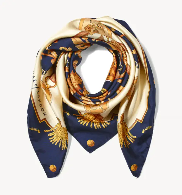 Aspinal Signature Shield Silk Scarf