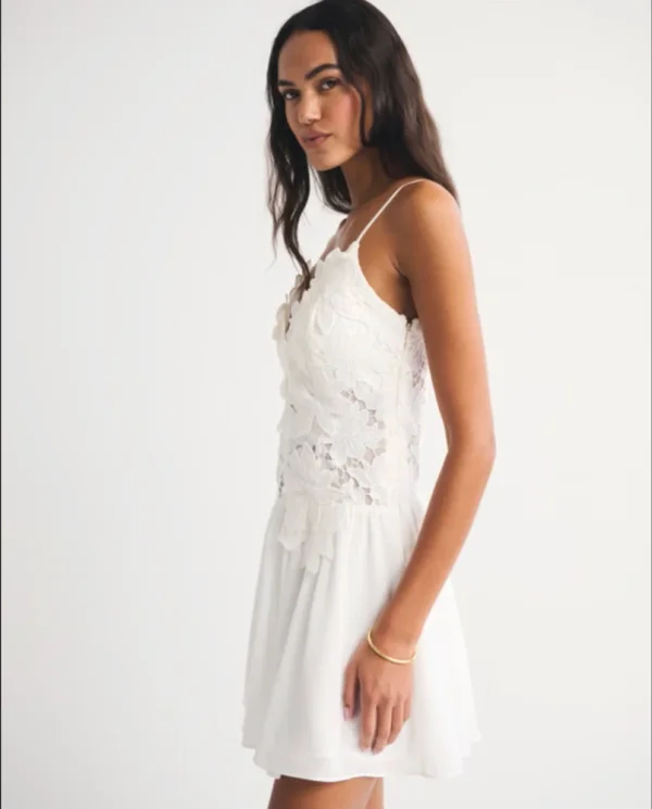 Women's Bra-Free Lace Floral Mini Dress | Women's Dresses & Jumpsuits | Abercrombie.com