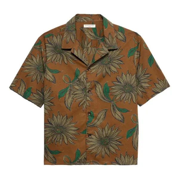 Relaxed-Fit Slub Cotton Resort Shirt