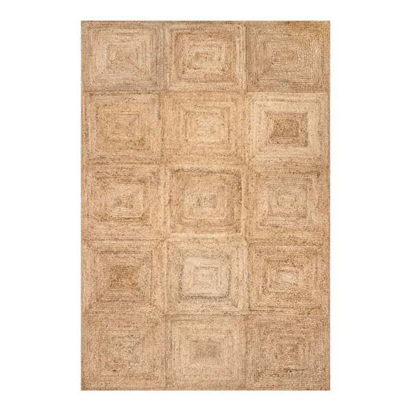 Juniper Jute Tiled Area Rug