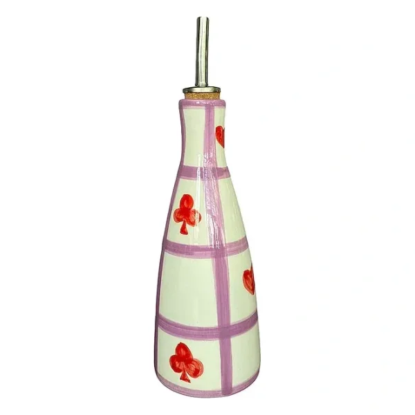 Vaisselle Oily Cheri Oil Dispenser in Lilac, White Gingham, & Red Designs | REVOLVE