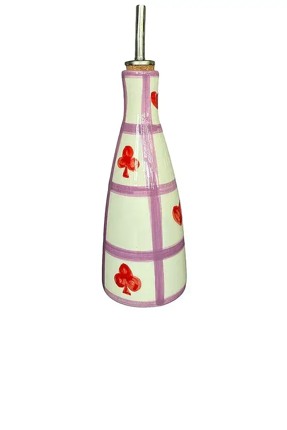Vaisselle Oily Cheri Oil Dispenser in Lilac, White Gingham, & Red Designs | REVOLVE