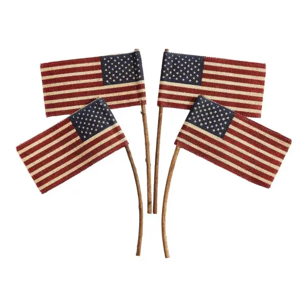 Liberty Burlap Flag - Set of 4