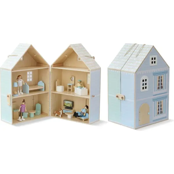 Olivia's Little World The Lovely Townhouse Wooden Carry-On Dollhouse