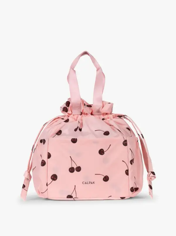 Insulated Lunch Bag- OATMEAL CHERRY