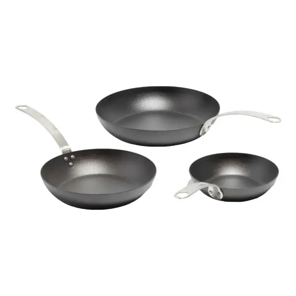 Seasoned Carbon Steel Frying Pan Set