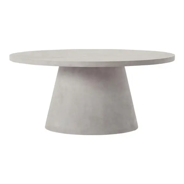 Concrete Pedestal Indoor/Outdoor Round Coffee Table