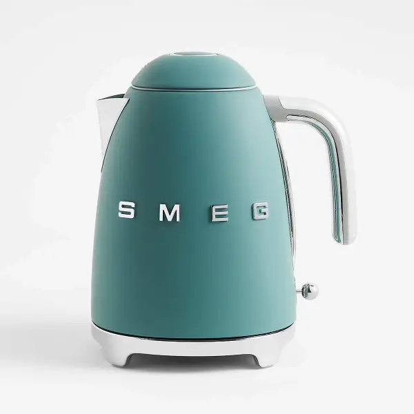 Matte Jade Green Retro Electric Tea Kettle