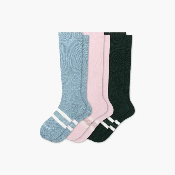 Women's Everyday Compression Knee High Sock 3-Pack (15-20mmHg)