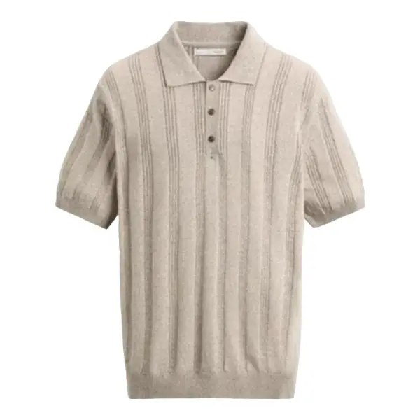 Regular Fit Knit Textured Polo Shirt
