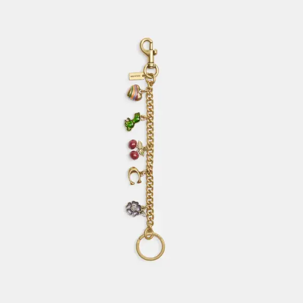 Coach Motif Chain Bag Charm - Women's - Brass