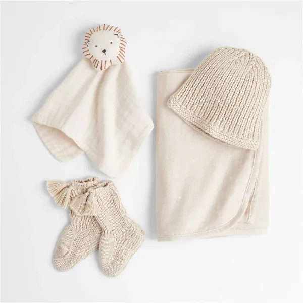 Octopus 4-Piece Organic Baby Swaddle Gift Set