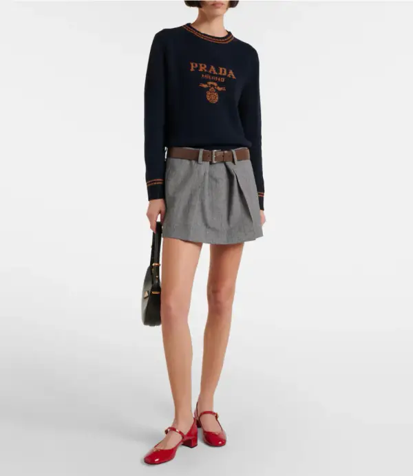 Prada Wool and Cashmere Crew-Neck Sweater | Saks Fifth Avenue