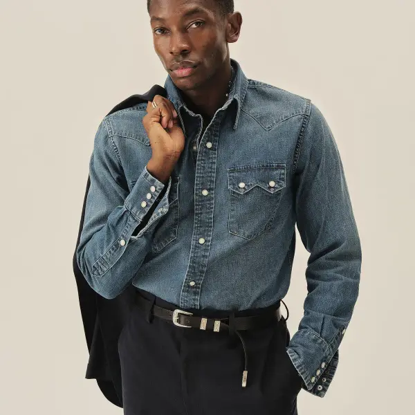 M085 Japanese Denim Sawtelle Sawtooth Western Shirt
