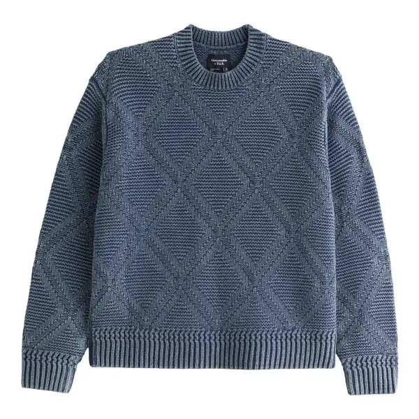 Diamond Stitch Crew Sweater