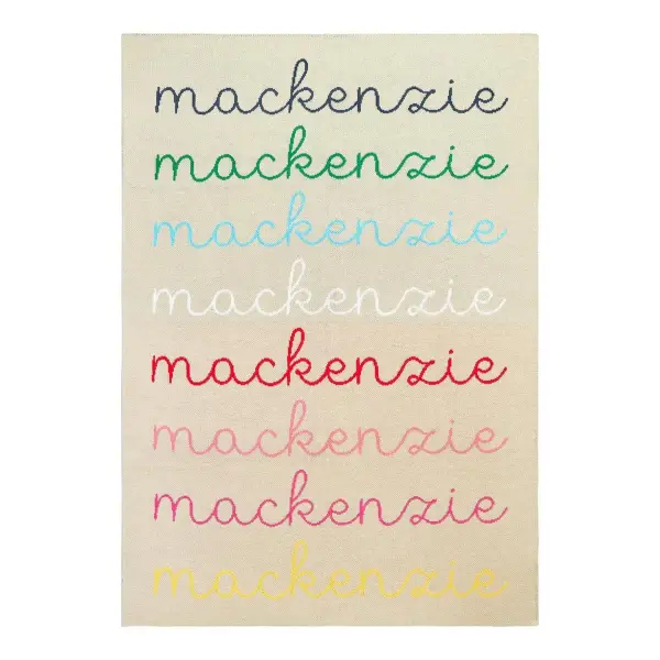 Script Ombre Name Custom Blanket