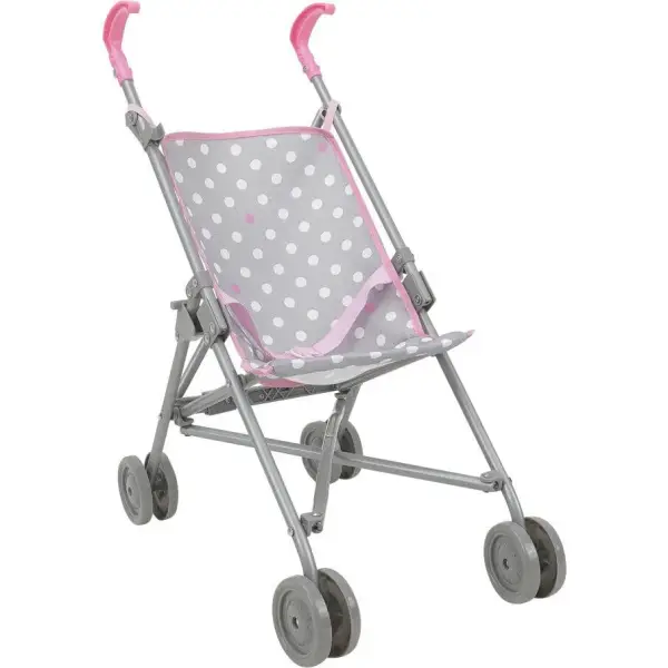 Cotton Candy Pink: Umbrella Doll Stroller Doll Accessory- Pink