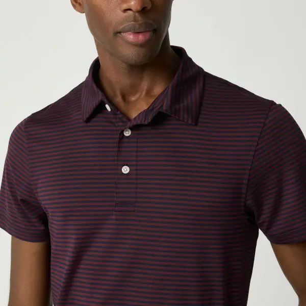 Striped Performance Polo Shirt