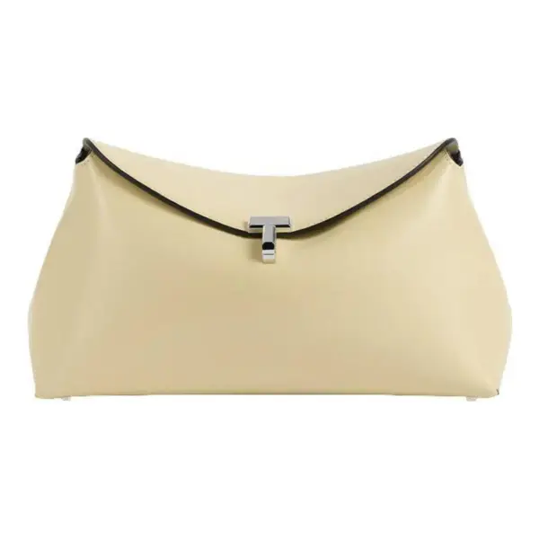 T-Lock Leather Clutch