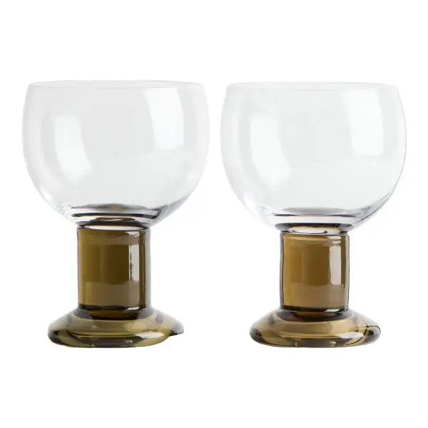 2-Pack Hand-Blown Wine Goblets