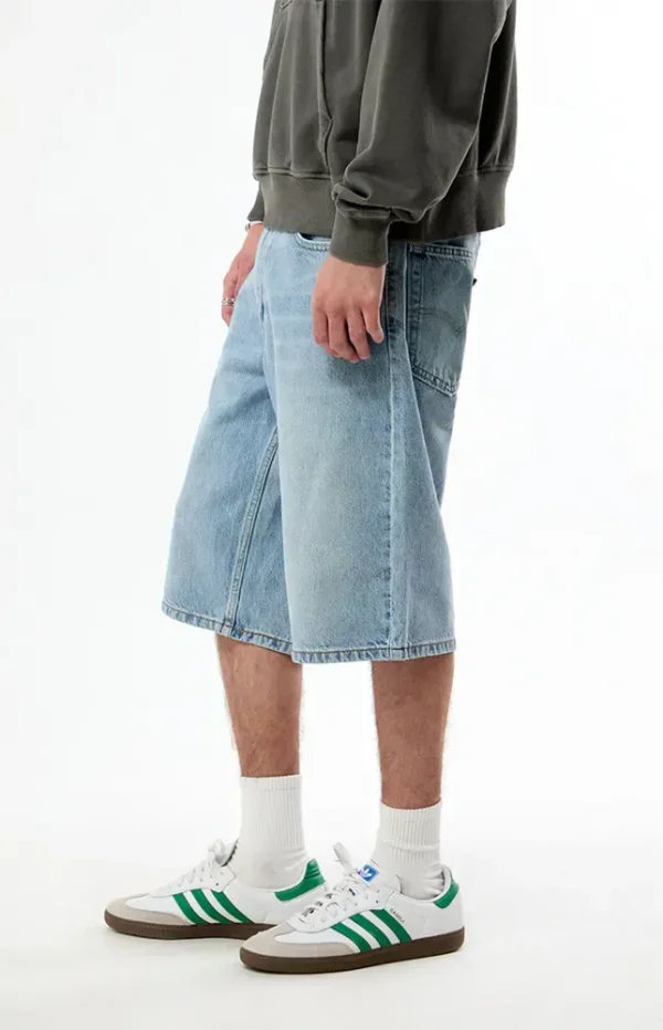 Light Blue 470 Baggy Jean Shorts