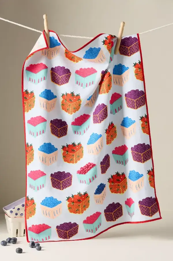Jenny Koland Berry Basket Dish Towel