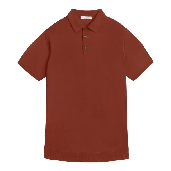 Cotton Knitted Polo Top