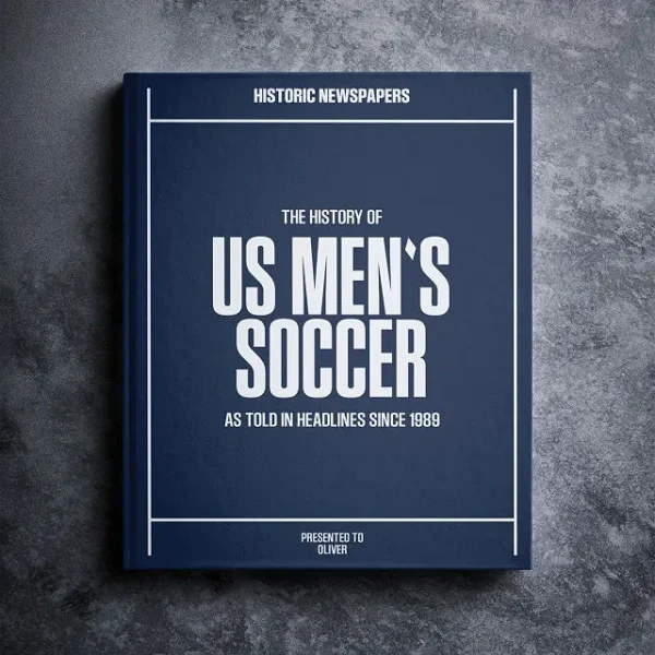 Personalized US Men's Soccer History Book