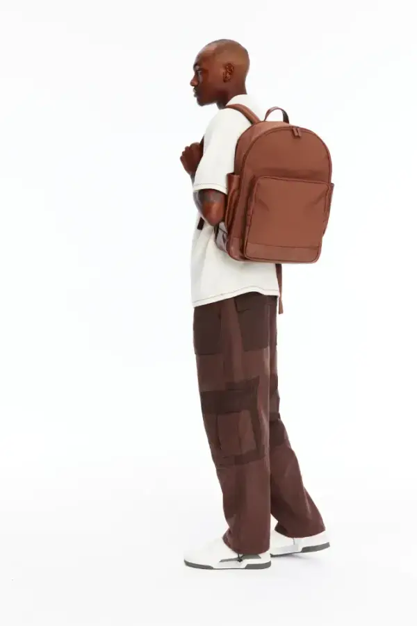 BÉIS 'The Travel Backpack' in Maple - Brown Travel Backpack with Laptop Compartment