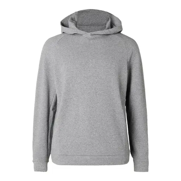 At Ease Double Knit Textured Cotton Blend Hoodie
