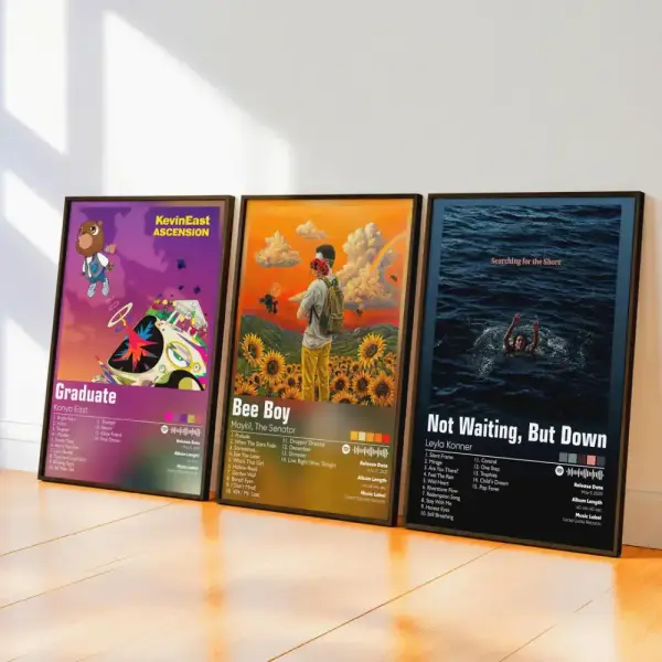 Set of 3 Custom Album Poster Wall Art Home Decor Custom Music Gift Album Cover Choose Your Own Album Poster - Digital Download Album Poster