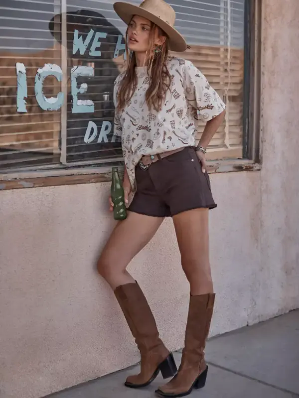 Women's Wrangler® Colorwash Cowboy Shorts
