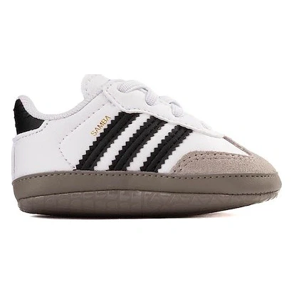 adidas Samba Crib Shoe - Baby - White / Core Black / Clear Granite
