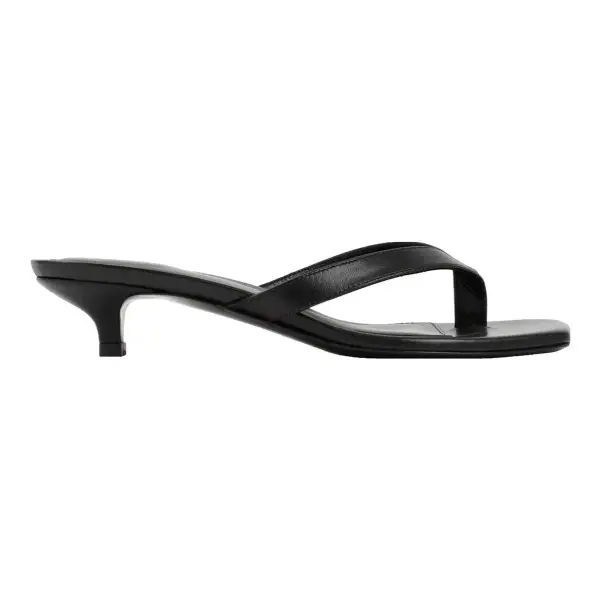 Leather Heeled Flip Flops