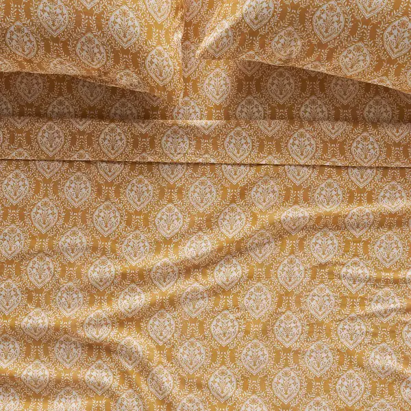 Organic Cotton Sateen Printed Sheet Set