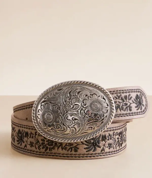 Floral Embroidered Belt