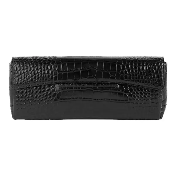 Soft Croco-Embossed T-Clutch
