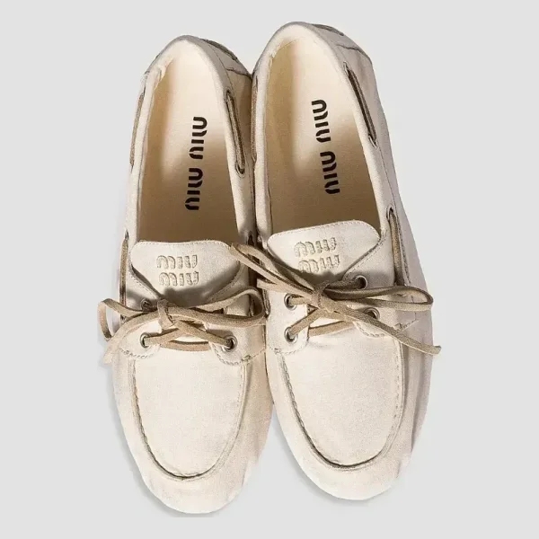 Miu Miu Canvas Deck Loafers | Saks Fifth Avenue