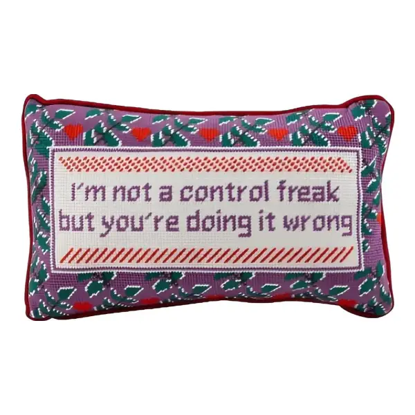 Control Freak Needlepoint Pillow