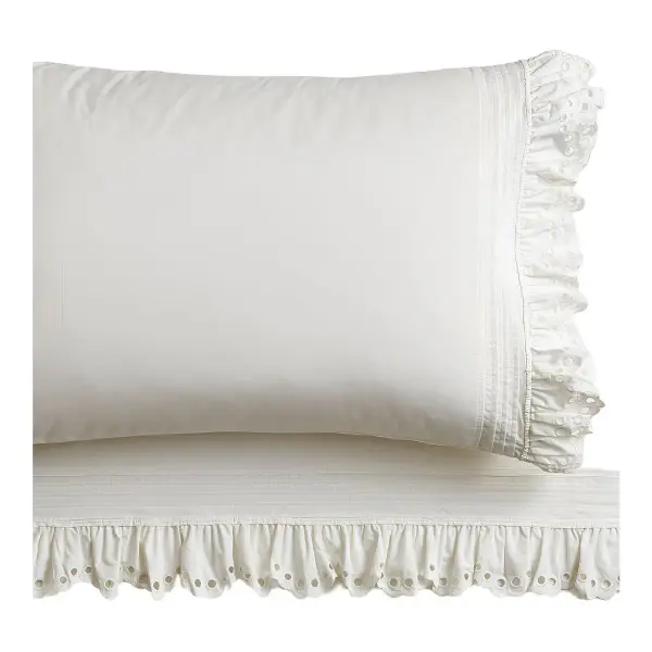 Eyelet Ruffle Sheet Set