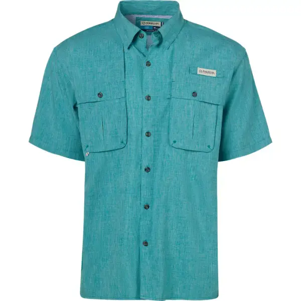 Magellan Outdoors Men's Aransas Pass Heather Short Sleeve Fishing Shirt