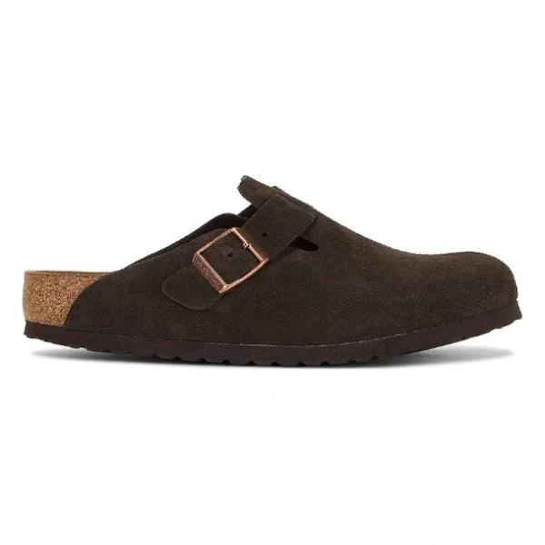 BIRKENSTOCK Boston Suede in Mocha | REVOLVE