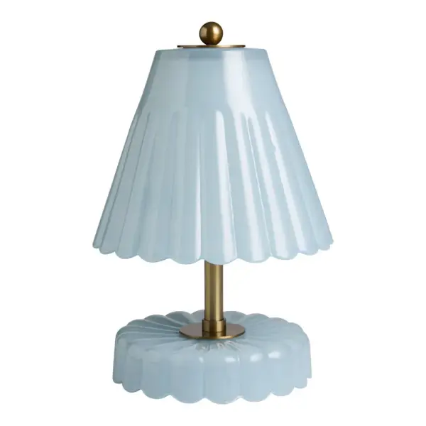 Daisy Blown Glass Scalloped Empire Shade Accent Lamp